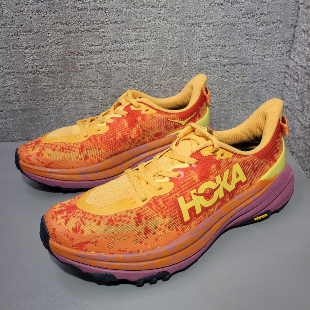 Hoka One One Speedgoat 6 Womens Size US 9.5B Sherbet Beet Root Running Shoes - Picture 8 of 13